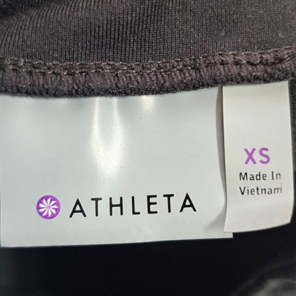 Athleta Womens XS Ponte‎ Lux Faux Leather Zip Leggings - Picture 13 of 15